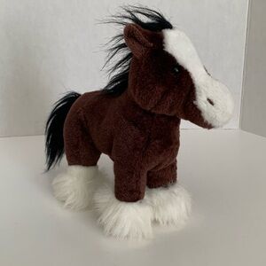 GANZ Clydesdale Brown Plush Horse Stuffed Animal Webkinz Toy Boys Girls Kids